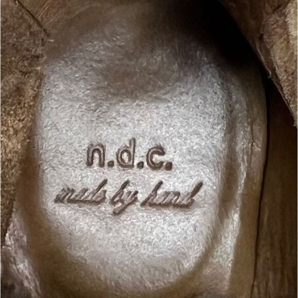 N.D.C. SANDRINE SOFTY BRILLO Sylvia Gold Leather Mid Ankle Boots Sz 36 1/2 - Picture 7 of 16